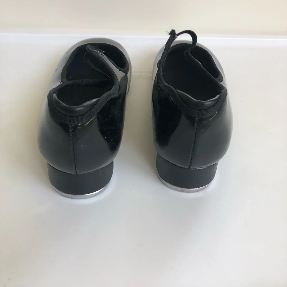 Capezio TeleTone Tap Dance Shoes Black Patent SIZE 7M